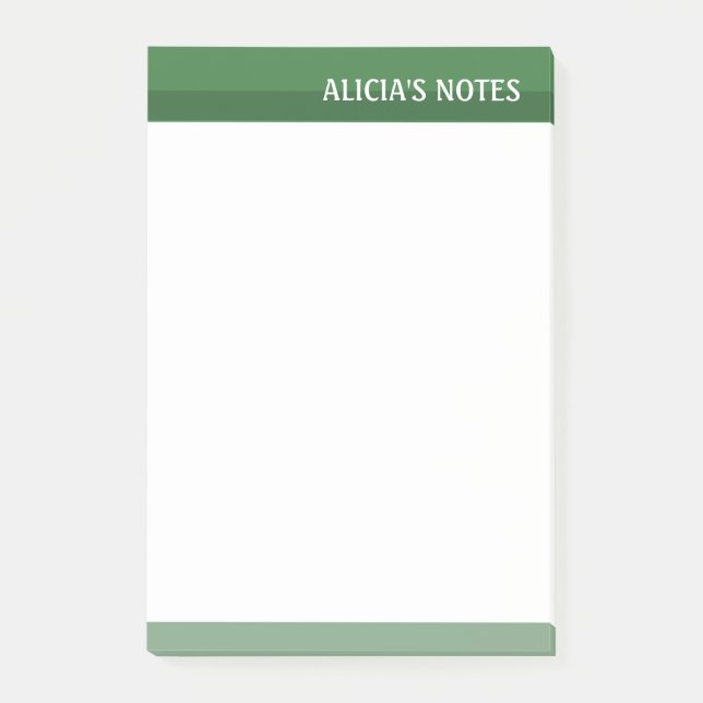 Notas Post-it® Tonos verdes (Anverso)