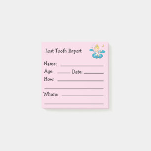 Notas Post-it® Tooth Fairy Looth Report Kids Post-it Notes