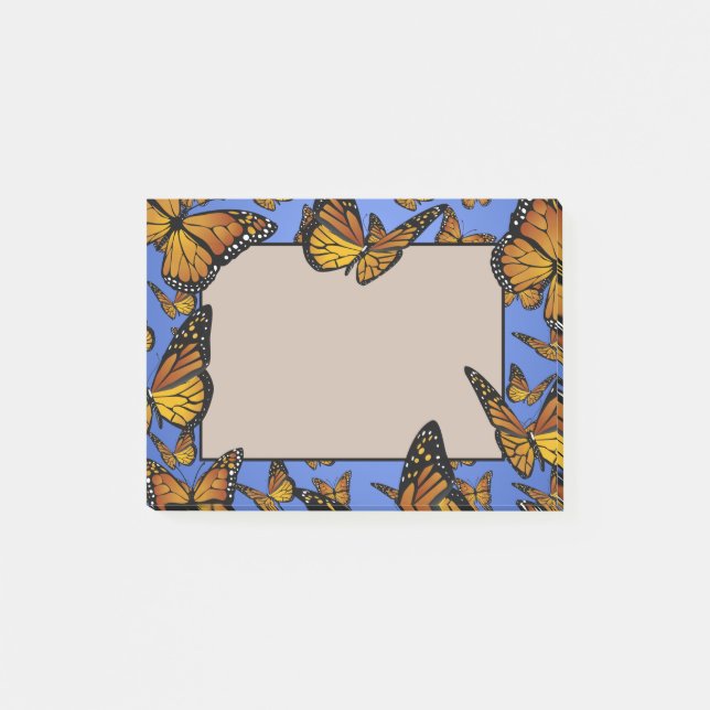 Notas Post-it® Tormenta de mariposa monarca (Anverso)