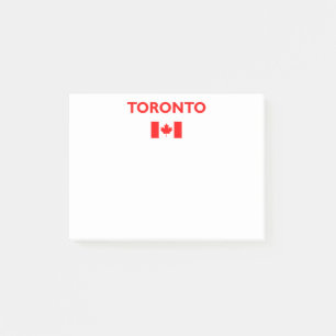 Notas Post-it® Toronto Canadá Bandera canadiense color oscuro