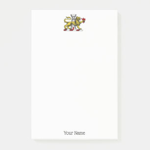 Notas Post-it® Torre del León Emblema de la Cresta de la Flor de