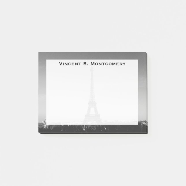 Notas Post-it® Torre Eiffel con monograma, París, Francia (Anverso)