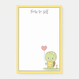 Notas Post-it® Tortuga con globo personalizado