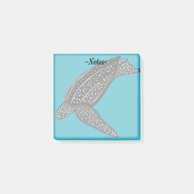 Notas Post-it® Tortuga laúd  (Anverso)