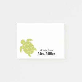 Notas Post-it® Tortuga verde personalizada