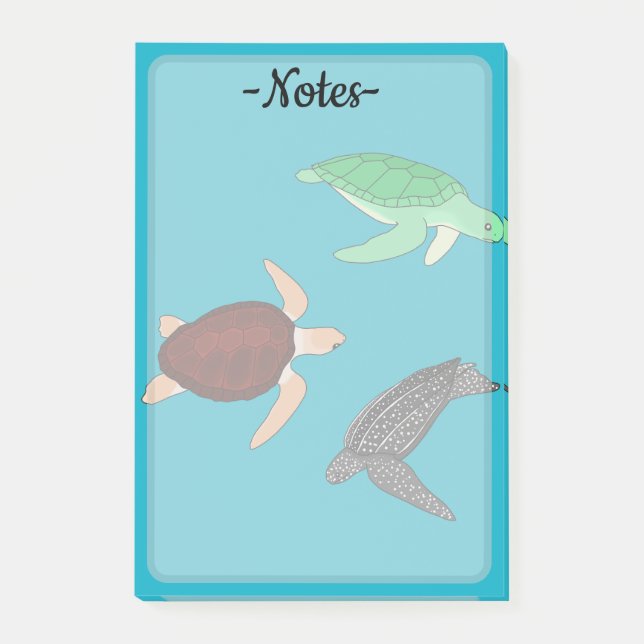Notas Post-it® Tortugas Marinas (Anverso)