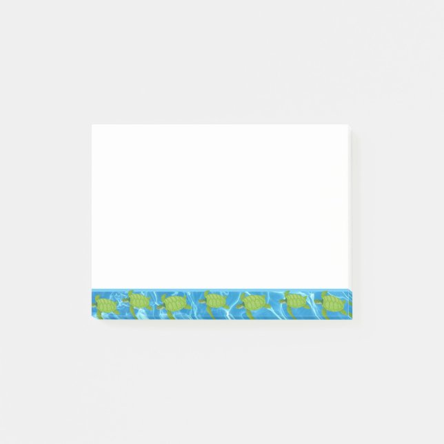 Notas Post-it® Tortugas Marinas Lindas en el Agua (Anverso)
