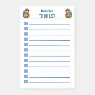 Notas Post-it® Tortuguita Aventurera con Mochila,