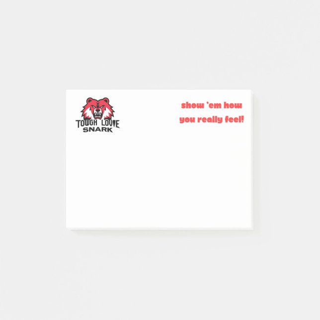 Notas Post-it® ToughLoveSnark-Muéstrales cómo te sientes realment (Anverso)