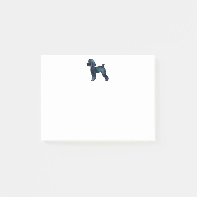 Notas Post-it® Toy Poodle Black Watercolor Silhouette (Anverso)