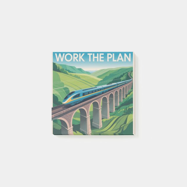 Notas Post-it® Trabaja El Plan (Anverso)