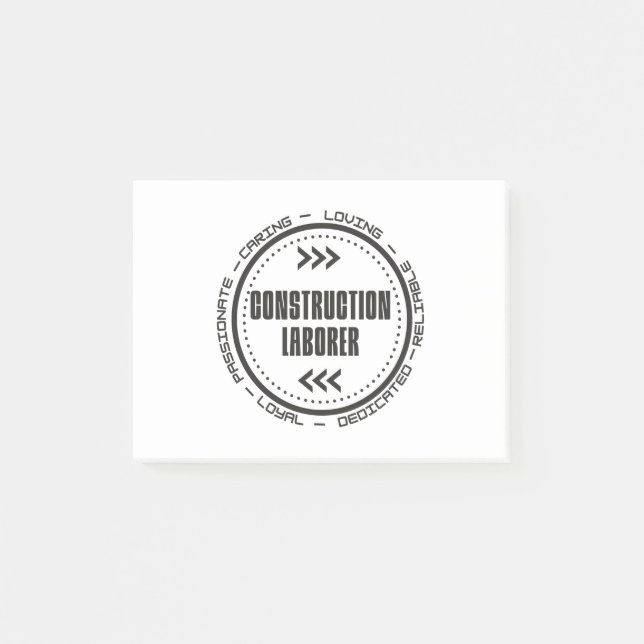 Notas Post-it® Trabajador de la construcción (Anverso)