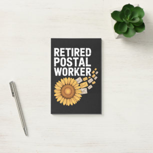Notas Post-it® Trabajador postal jubilado