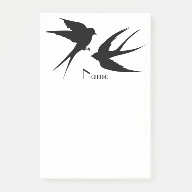 Notas Post-it® Tragar pájaros Silhouettes Thunder_Cove (Anverso)