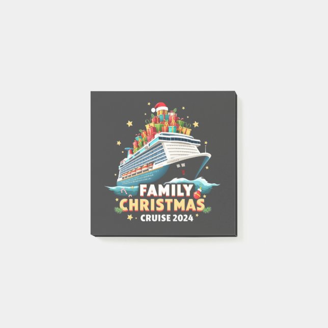 Notas Post-it® Travesía de Navidades familiares de crucero 2024 (Anverso)