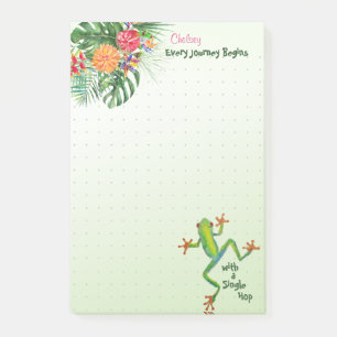 Notas Post-it® Travesía de rana verde tropical empieza a inspira