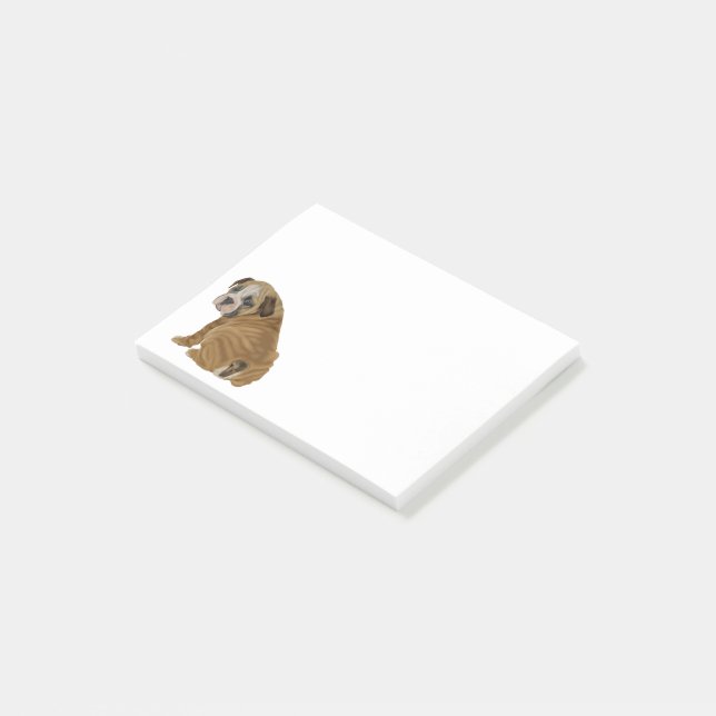 Notas Post-it® Travieso cachorro de Bulldog Inglés (En perspectiva)