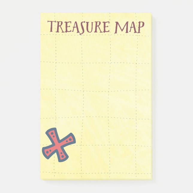 Notas Post-it® Treasure Map Pirate Booty (Anverso)