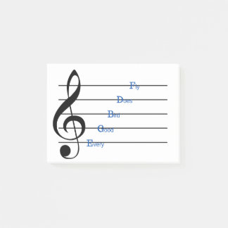 Notas Post-it® Treble Clef Post-it Notes (Line Rhymes)