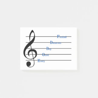 Notas Post-it® Treble Clef Post-it Notes (Line Rhymes)