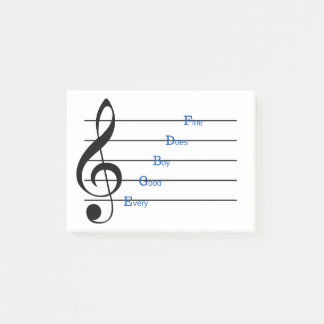 Notas Post-it® Treble Clef Post-it Notes (Line Rhymes)