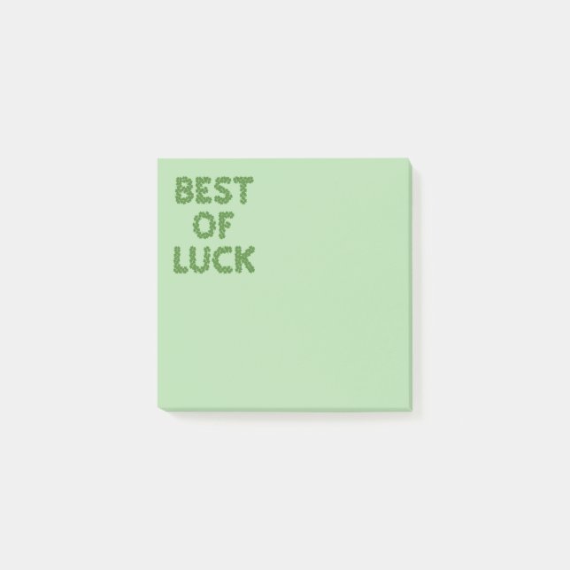 Notas Post-it® Tréboles de Suerte Saludo (Anverso)