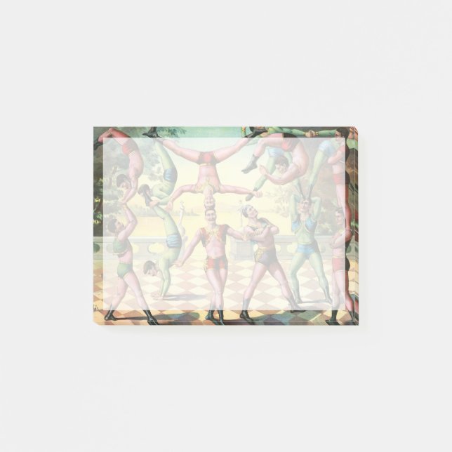 Notas Post-it® Trece Hombres Haciendo Acrobacias (Anverso)
