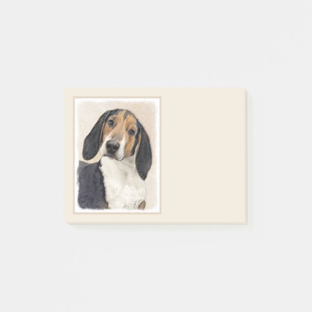 Notas Post-it® Treeing Walker Coonhound Painting - Arte original (Anverso)