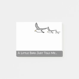 Notas Post-it® Tres gaviotas volando en fila. Birder