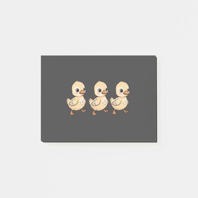 Notas Post-it® Tres patitos caminando en fila: adorable (Anverso)