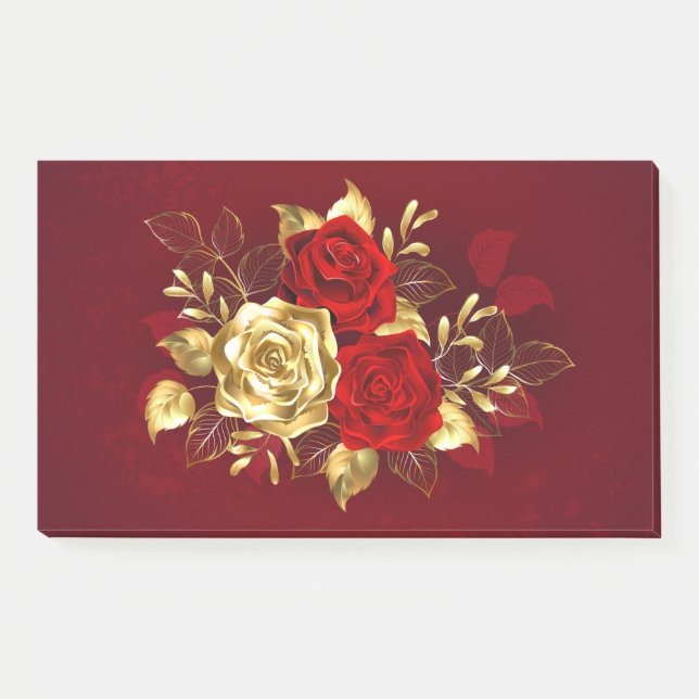 Notas Post-it® Tres Rosas Joyas (Anverso)