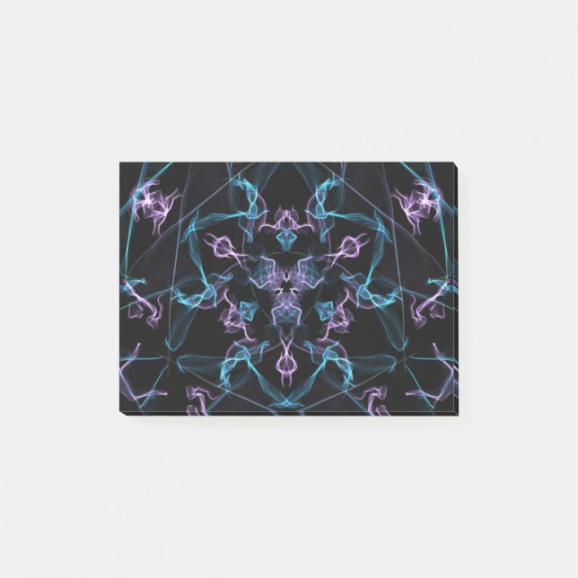 Notas Post-it® Triángulo morado y azul Mandala (Anverso)