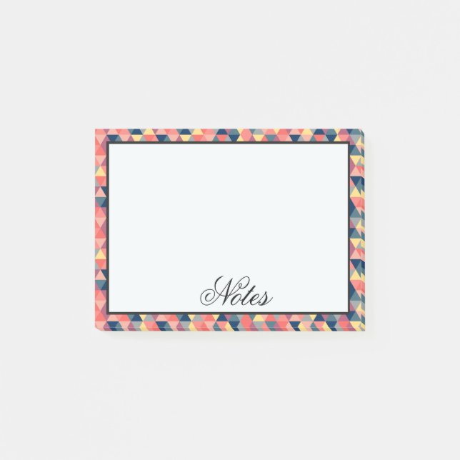 Notas Post-it® Triángulos geométricos (Anverso)
