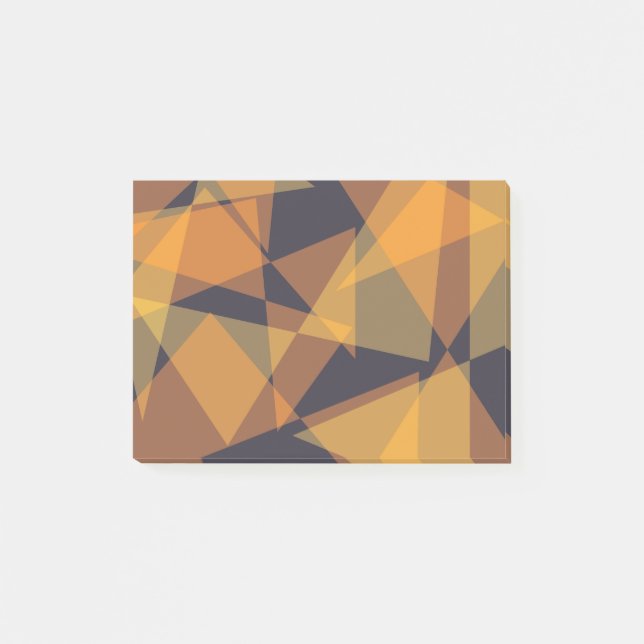 Notas Post-it® Triángulos geométricos, frescos, modernos, sencill (Anverso)