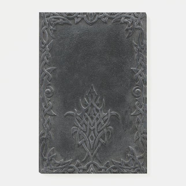 Notas Post-it® Tribal negra caída (Anverso)