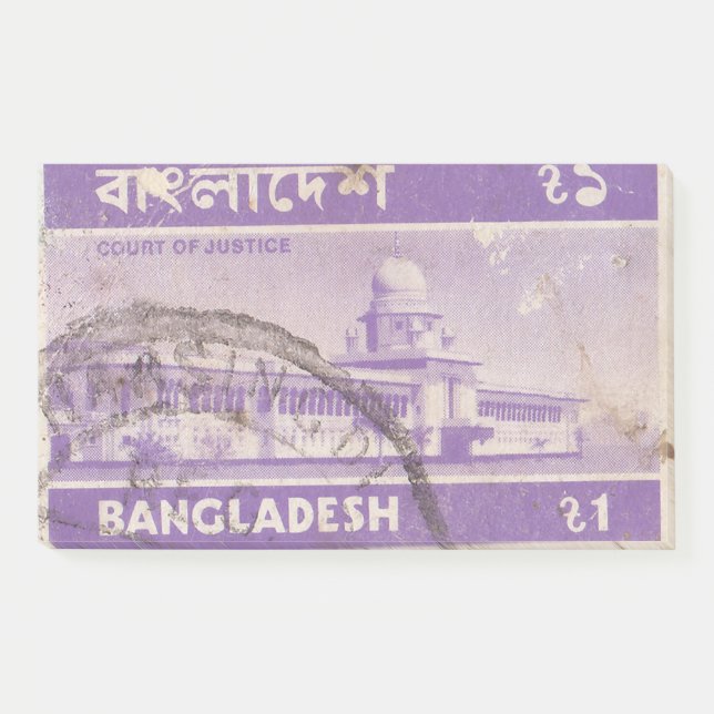 Notas Post-it® Tribunal de Justicia de Bangladesh, sello postal (Anverso)