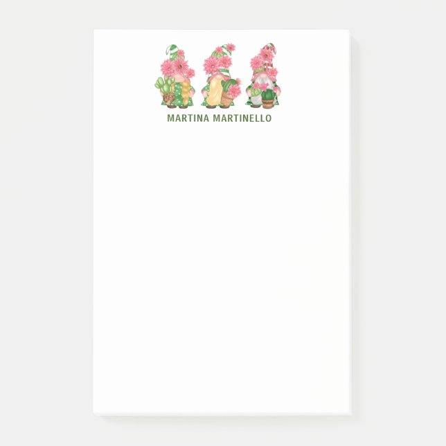 Notas Post-it® Trío personalizado de nómadas de cactus (Anverso)