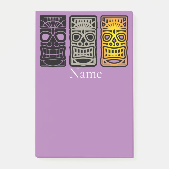 Notas Post-it® Triple escultura tiki Thunder_Cove (Anverso)