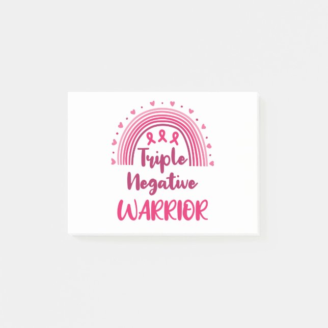 Notas Post-it® Triple Guerrero Negativo Cáncer de Mama Arcoiris (Anverso)