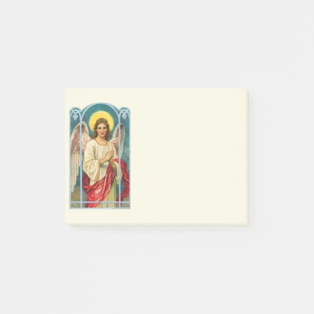 Notas Post-it® Tríptico del ángel con cinta rosa (Anverso)