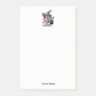 Notas Post-it® Trompetista Conejo Blanco Alice Adv en Wonderland