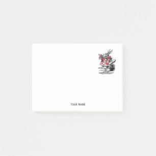 Notas Post-it® Trompetista Conejo Blanco Alice Adv en Wonderland