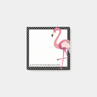 Notas Post-it® Tropical | Dosis de Polka Flamingo en color de agu