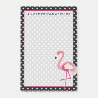 Notas Post-it® Tropical | Dosis de Polka Flamingo en color de agu