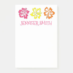 Notas Post-it® Tropical hawaiano de flor hibiscus personalizado