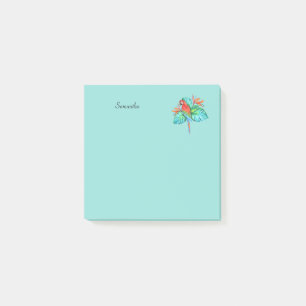 Notas Post-it® Trópico de Macaw Parrot Personalizado 3x3 Post-it