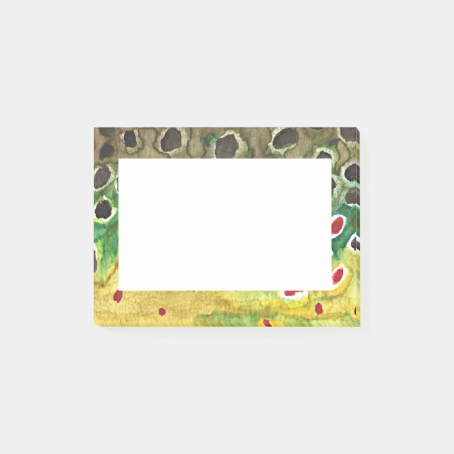 Notas Post-it® Trucha marrón (Anverso)