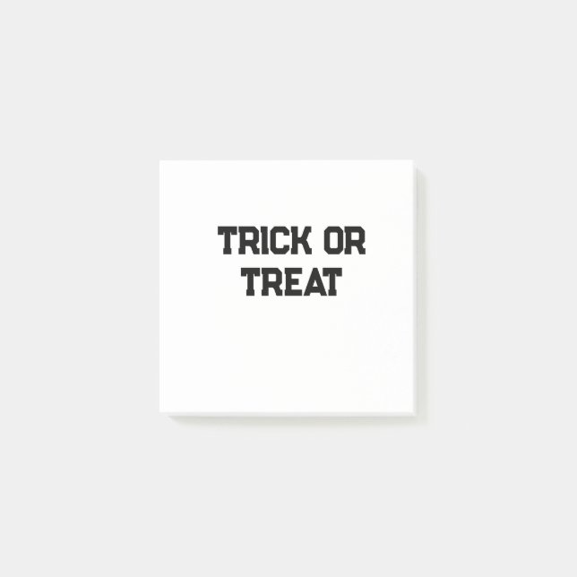 Notas Post-it® Truco o. Trate Halloween espeluznante negro simple (Anverso)