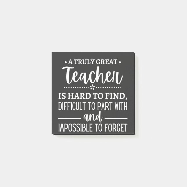 Notas Post-it® Truly Great Teacher (Anverso)