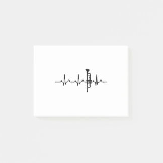 Notas Post-it® Trumpet Heartbeat - Camisa de trompeta para juego 